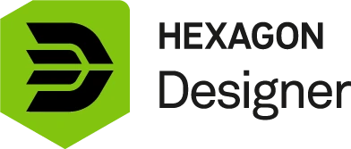 DESIGNER（Hexagon）のロゴ